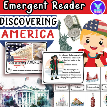 Preview of Discovering America USA Fun Facts Emergent Reader Kindergarten-Third Grade