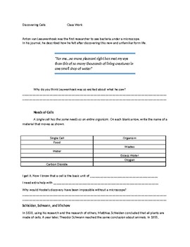 Discovering Cells Worksheet Answers - Printable Worksheet Template