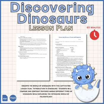 Preview of Discovering Dinosaurs: Engaging Preschool Lesson Plan on Fossils and Footprints