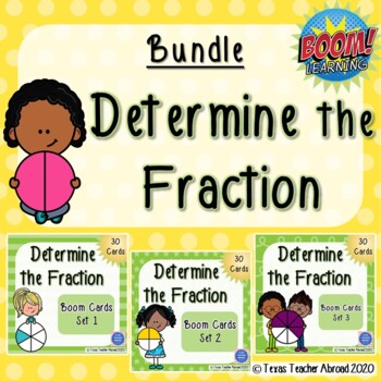 Preview of Discovering Fractions: Determine the Fraction (All Sets Included) Boom Cards™