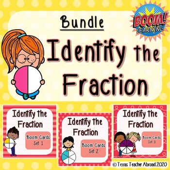 Preview of Discovering Fractions: Identify the Fraction (All Sets Included) Boom Cards™