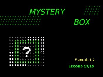 Preview of Discovering French Bleu: Unit 5 - Lesson 15 & 16 - MYSTERY BOX REVIEW GAME