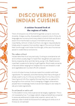 Preview of Discovering Indian Cuisine
