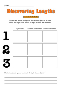 Preview of Discovering Lengths Worksheet