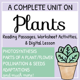 Plants Unit Reading Passages and Worksheets Photosynthesis