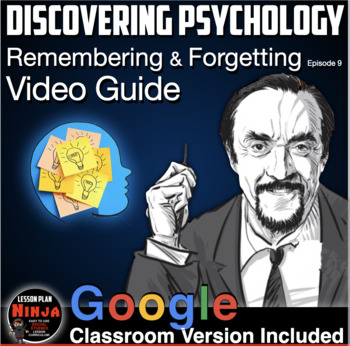 Preview of Discovering Psychology Remembering & Forgetting Video Guide Print & GoogleApps
