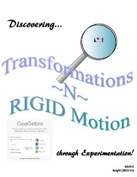 Preview of Discovering Transformations in RIGID Motion with Geogebra (Instructor Bundle)