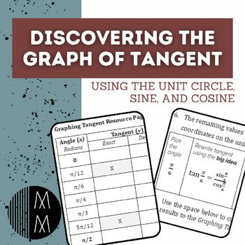 Preview of Discovering the Graph of Tangent (Using the Unit Circle, Sine, and Cosine)