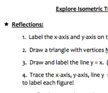 Preview of Discovery Activity - Coordinate Rules for Rotations & Reflections (G.CO.5)
