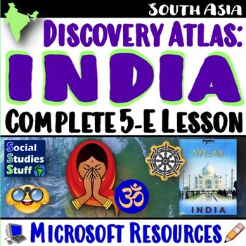 Preview of Discovery Atlas India 5E Lesson and Video Activity | Explore Culture | Microsoft