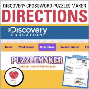 Preview of Discovery Crossword Puzzle Maker Directions | Help: A How-To Flyer!