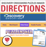 Discovery Crossword Puzzle Maker Directions | Help: A How-