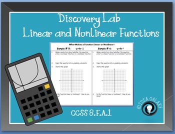 Preview of Linear Functions and Nonlinear Functions Discovery Lab
