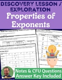 Discovery Lesson: Exploration of Properties of Exponents