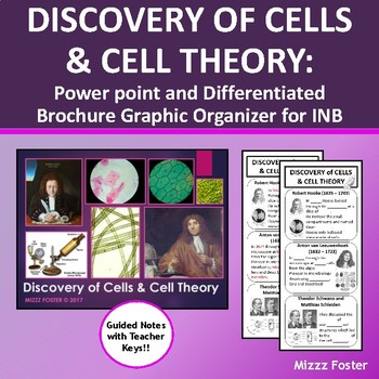 Preview of Discovery of Cells & Cell Theory PowerPoint and Differentiated Brochure Notes