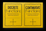 Discrete and Continuous Functions- Foldable for Algebra 1