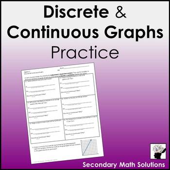 Preview of Discrete & Continuous Graphs Practice
