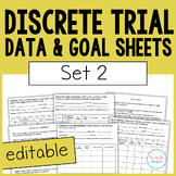 Discrete Trial Goal Sheets and Data Forms Set 2 {EDITABLE}