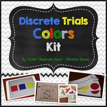 Preview of Discrete Trial Kit: Colors (Matching, Receptive, Expressive) ABA, Autism