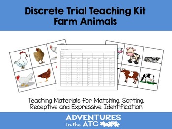 Preview of Discrete Trial Teaching KIt:  Farm Animals