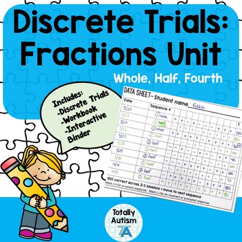 Preview of Discrete Trials: Fractions Unit (VAAP)