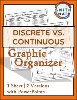 Preview of Discrete vs Continuous - Graphic Organizer
