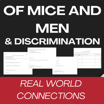 Preview of Discrimination Activity--Of Mice and Men--INFORMATIONAL TEXT CONNECTIONS