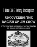 Discrimination in America: Jim Crow Online Scavenger Hunt Lesson