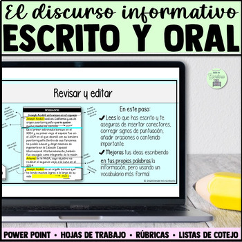 Preview of Discurso oral informativo | Informe oral | Public speaking lesson | Oral speech