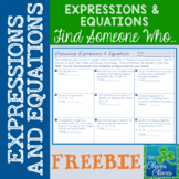 Expressions and Equations - Find Someone Who Activity