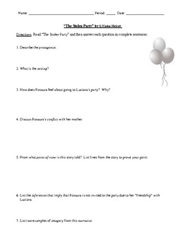 Preview of Discussing Discrimination and Prejudice: Five Short Story Worksheets and Keys