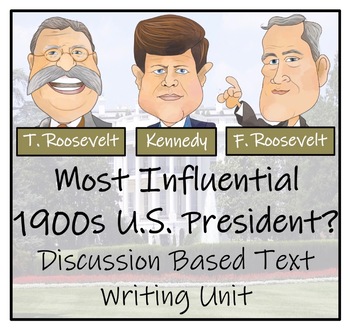 Preview of Most Influential 1900s President Opinion Writing Unit | 5th Grade & 6th Grade