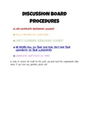 Discussion Board Procedures and Requirements