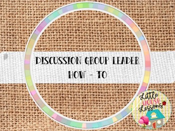 Preview of Discussion Group Leader Lesson Plan ***FAITH BASED***