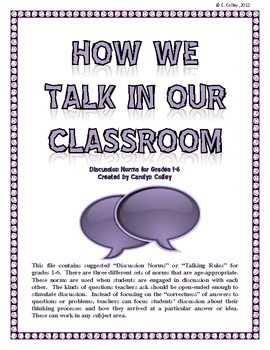Preview of Discussion Norms for Managing Accountable Talk