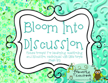 Preview of Discussion Picture Prompts: Bloom Into Discussion!