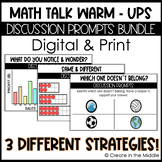 Discussion Prompt Strategy Warm-Ups BUNDLE! | Math Talk Warm-Ups