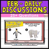 Conversation Starters for February - Google Slides & PPT D