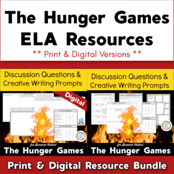 Preview of Discussion Questions & Creative Writing I The Hunger Games I Print & Digital