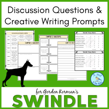 Preview of Discussion Questions & Creative Writing Prompts for Gordon Korman's "Swindle"