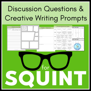 Preview of Discussion Questions & Creative Writing Prompts for Squint I Print & Digital