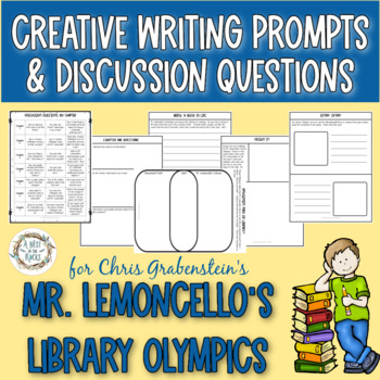 Preview of Discussion Questions & Writing Prompts for 'Mr. Lemoncello's Library Olympics'