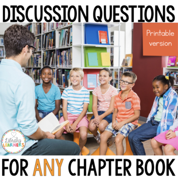 Preview of Book Club Discussion Questions for Any Chapter Book Reading Comprehension