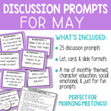 Morning Meeting Discussion Questions for May | Editable | 