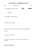 Discussion Reflection Sheet- Use with ANY text