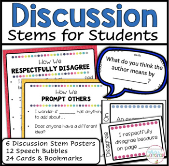 Preview of Discussion Sentence Stems