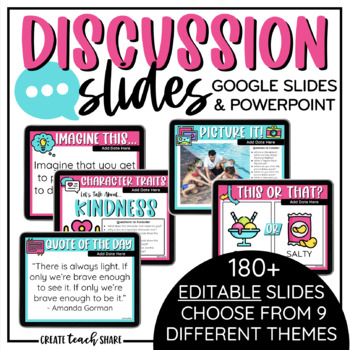 Preview of Discussion Slides | Digital Prompts & Starters | Google Slides & PowerPoint