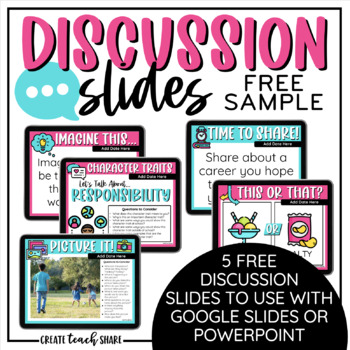 Preview of Discussion Slides FREE SAMPLE | Use with Google Slides or PowerPoint