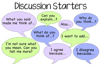 Preview of Discussion Starter Questions Poster/Handout