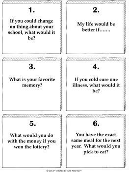 Discussion Starter Task Cards by My Journey to 5th Grade | TpT